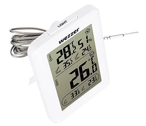 Levenhuk Levenhuk Wezzer SN10 Compact Portable Sauna Measuring Set of Digital Thermometer and Hygrometer with Wired Thermoprobe