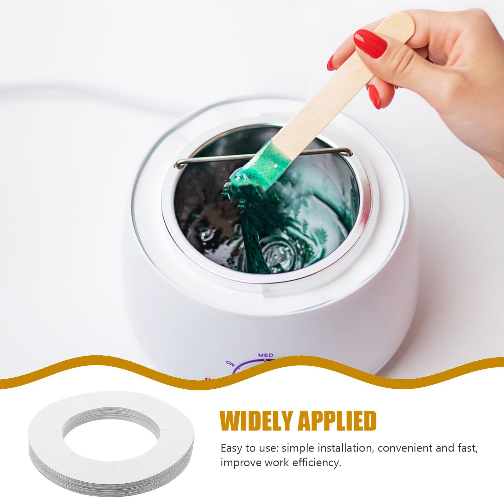 NOLITOY NOLITOY 50Pcs Wax Warmer Pads Paper Gaskets for Wax Warmer Disposable Spill-proof Gaskets