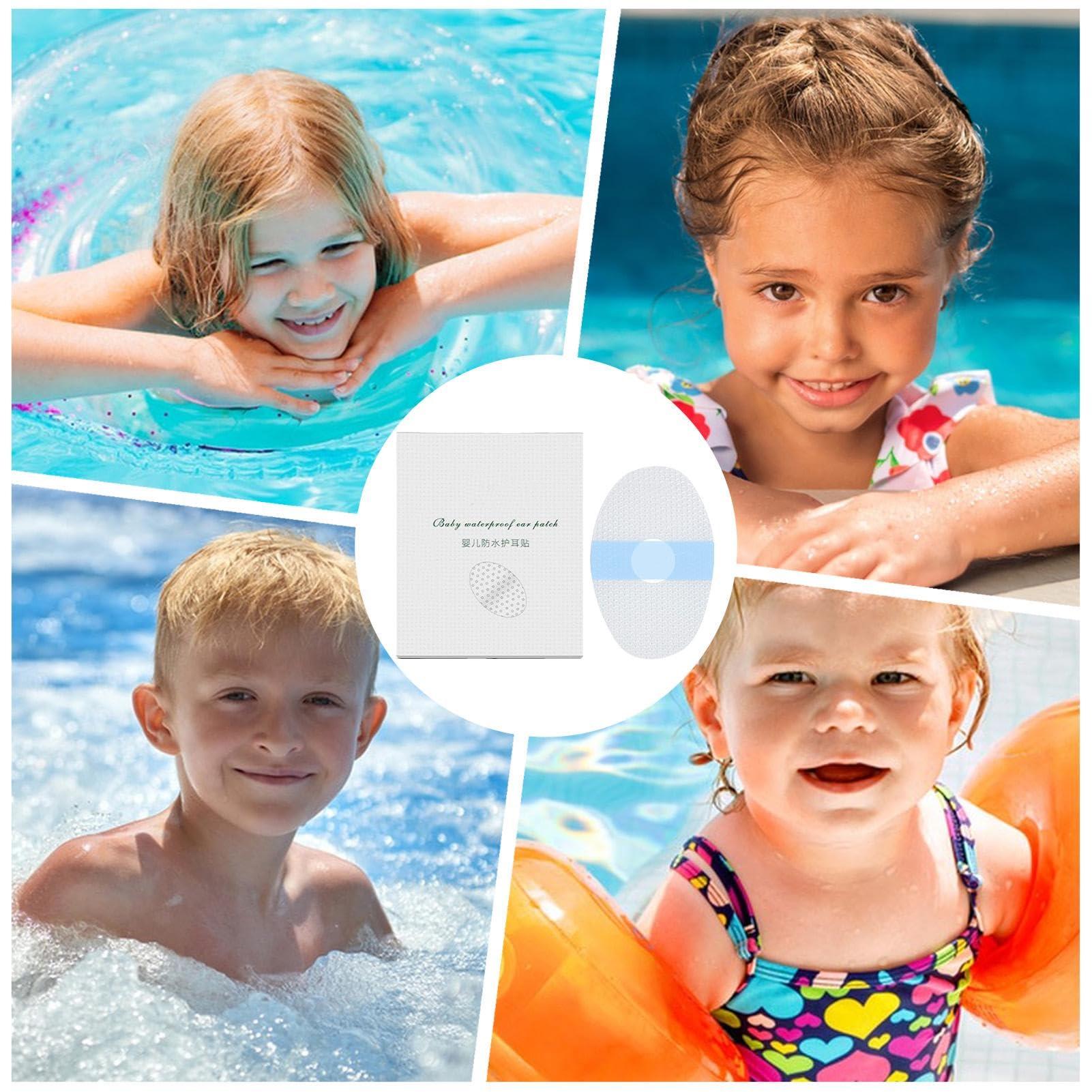 FreshCart Basics Waterproof Ear Stickers for Babies - Babies Ear Tape, Ear Stickers Silicone Gel Material Waterproof for Bath Kids Swimming Surfing Showering Snorkeling Water Sport