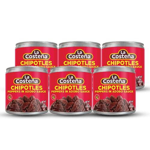 La Costena La Costena Chipotle Peppers In Adobo Sauce 7Oz Can - Pack Of 8