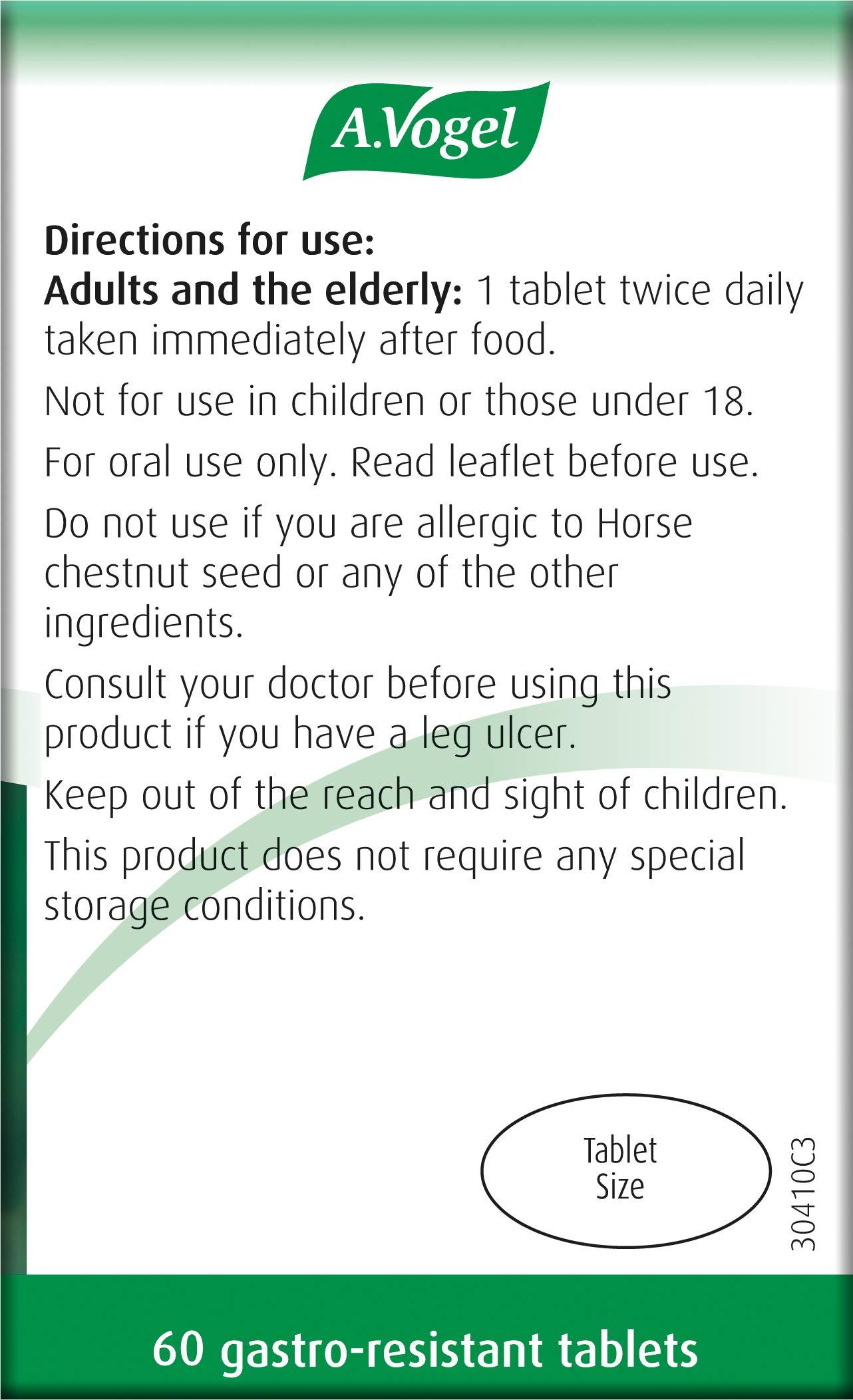 A.Vogel A.Vogel Venaforce Horse Chestnut Tablets | Relieve Symptoms of Varicose Veins, Tired Aching Legs, Leg Cramps & Swollen Ankles | 60 Tablets