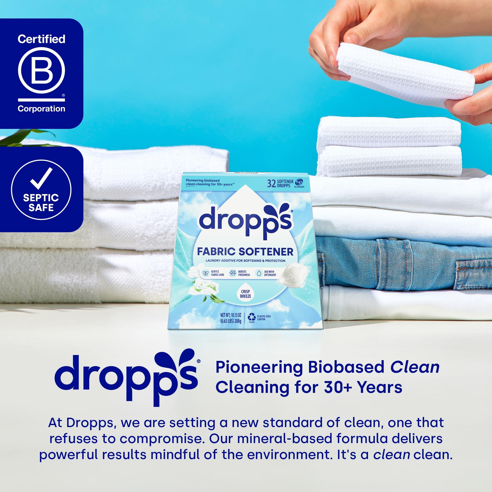 dropps Dropps Scent Booster Pods with Fabric Softener, Clean Scent, Natural, Eco Friendly, Plastic Free, 64 Count