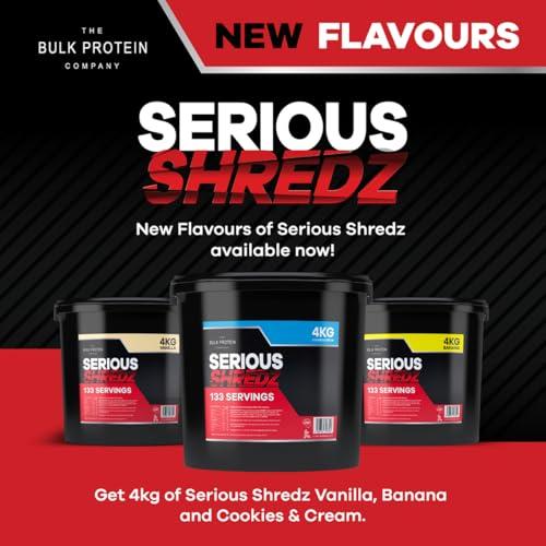 The Bulk Protein Company Serious Shredz 4kg Diet Whey Protein Powder Contains L-Carnitine L-Tartrate and Green Tea Extract Supports Lean Muscle Growth, 133 Servings The Bulk Protein Company (Vanilla)