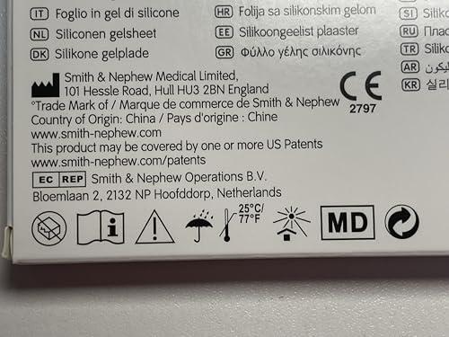 Smith & Nephew Cica-Care Silicone Gel Sheet 12cm x 6cm - 1 Sheet