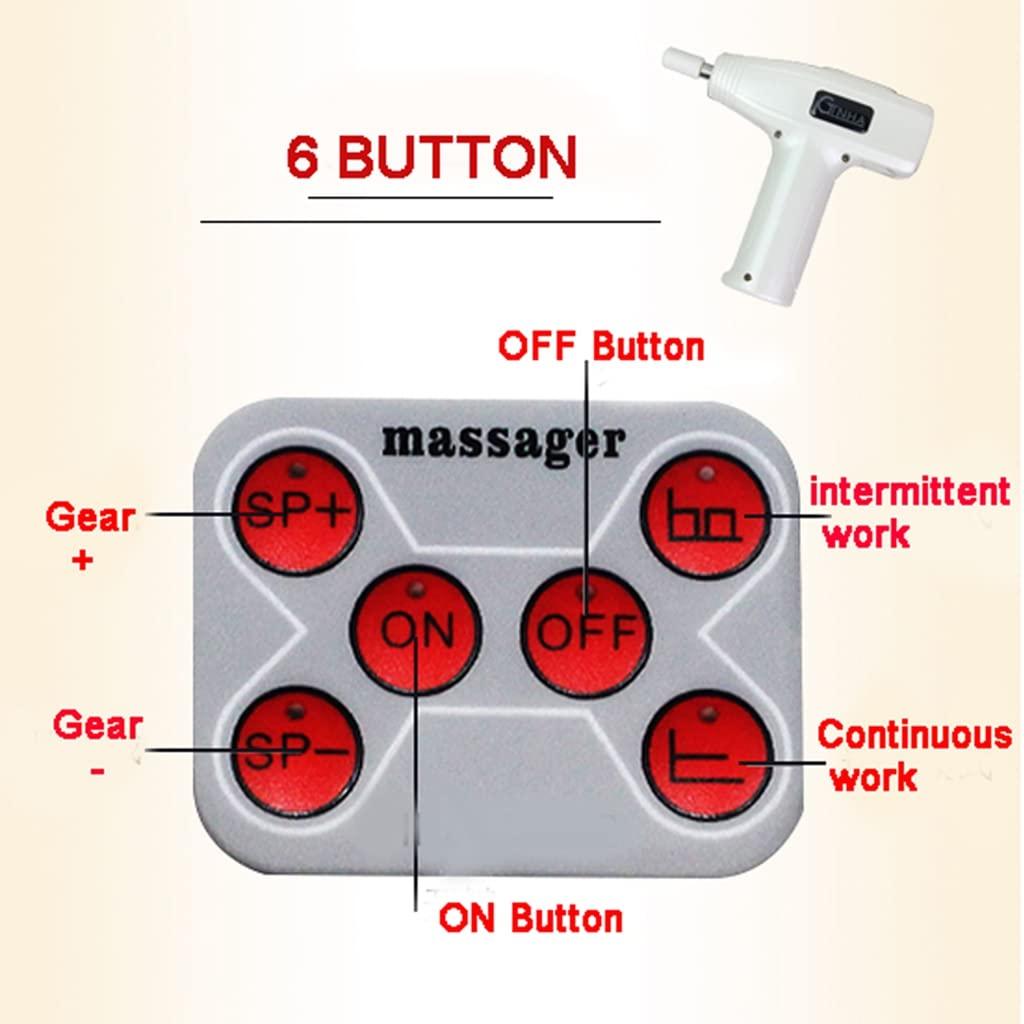 TOP1US Chiropractic Adjusting Tool in Aluminum Alloy Box, Therapy Spine Activator Correction Massager,Electric Spine Corrector Gun,16 Massage Heads