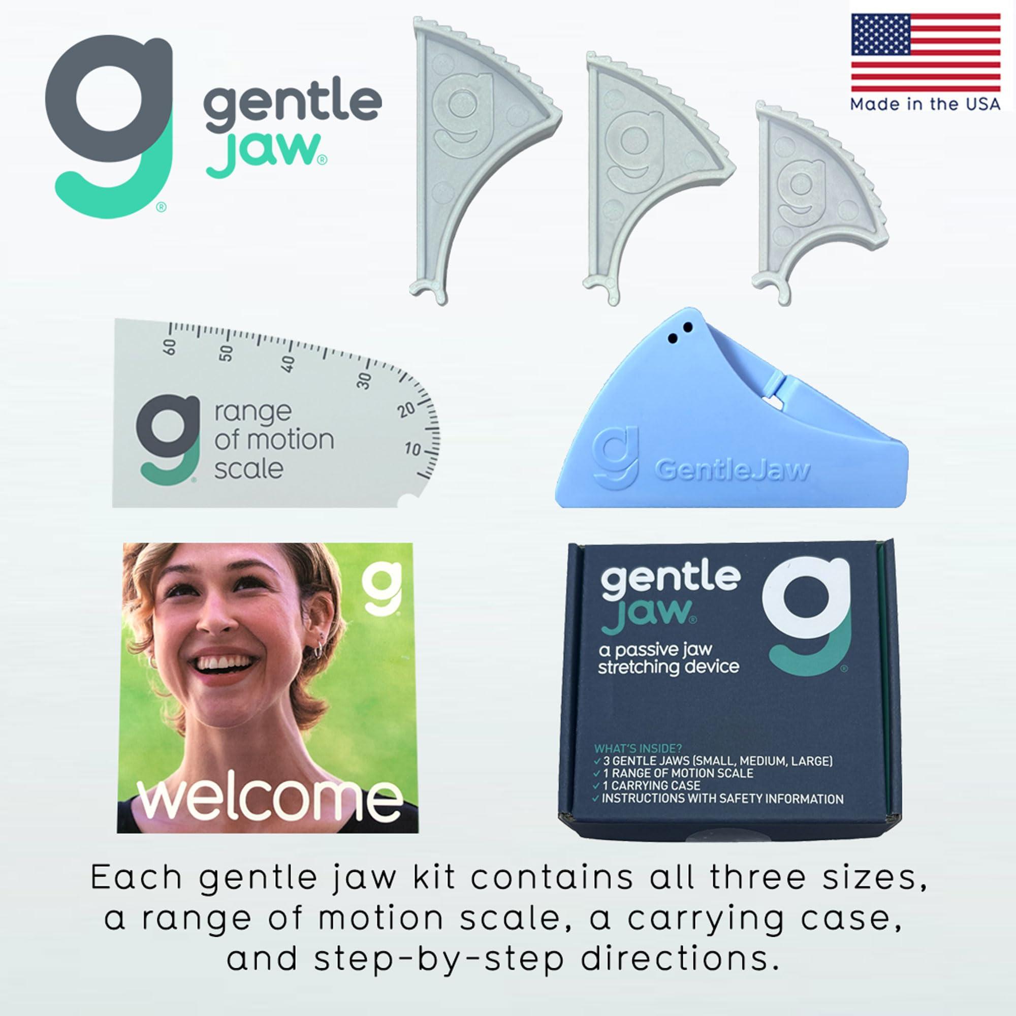 Gentle Jaw Pain Relief Device for TMJ, Grinding, Clenching, Headaches, Trismus & Bruxism Caused by Tight Jaw Muscles. Use Gentle Jaw for Passive Stretching to Relax Your Jaw Muscles; it is Yoga for The Jaw
