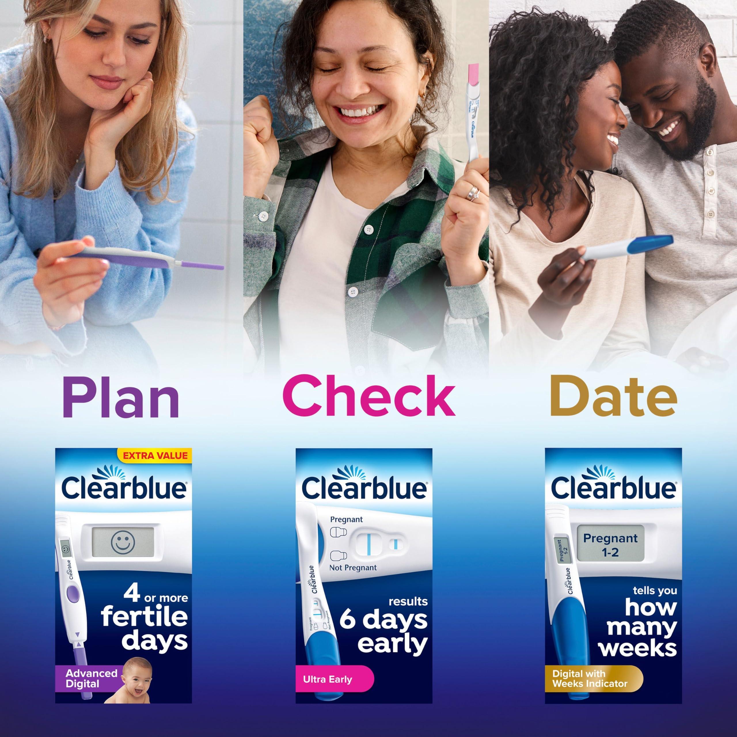 Clearblue Clearblue Pregnancy Test Digital with Weeks Indicator, Tells You How Many Weeks, 1 Digital Test, Packaging May Vary