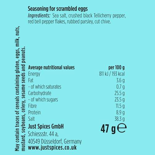 Just Spices Just Spices Scrambled Egg Seasoning, 47g I Make your breakfast eggs even better