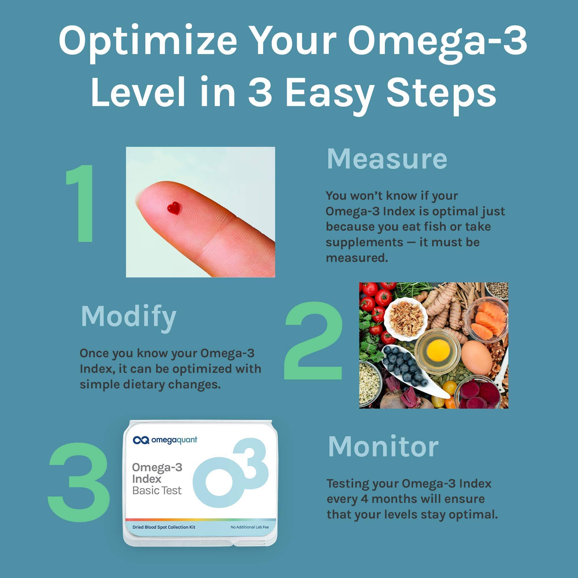 OmegaQuant OmegaQuant Omega-3 Index Basic Test Kit - Includes blood Collection Kit