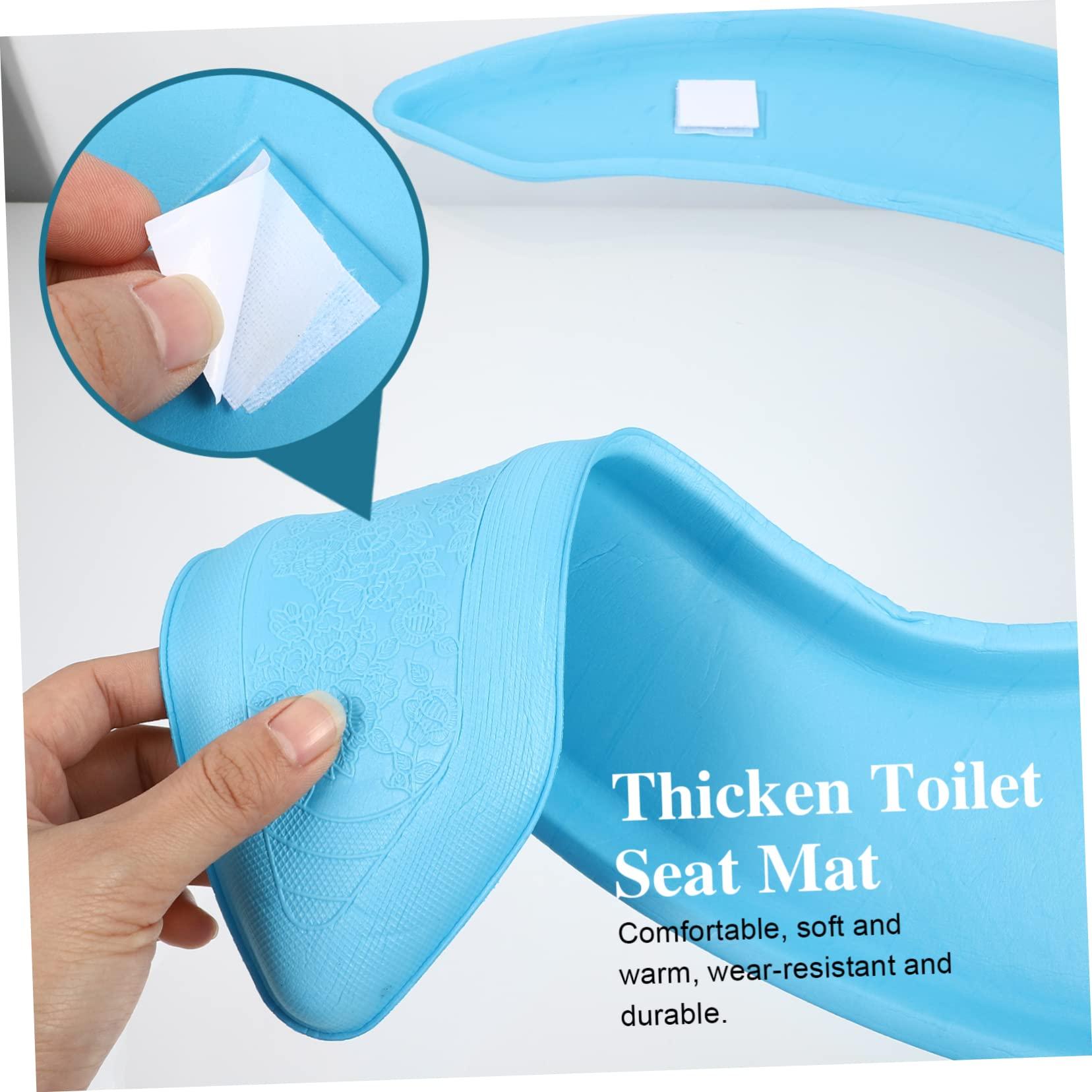 ORFOFE ORFOFE Household Toilet Seat Cover Grey Breathable Water-Resistant Thicken Pad Comfortable for Winter