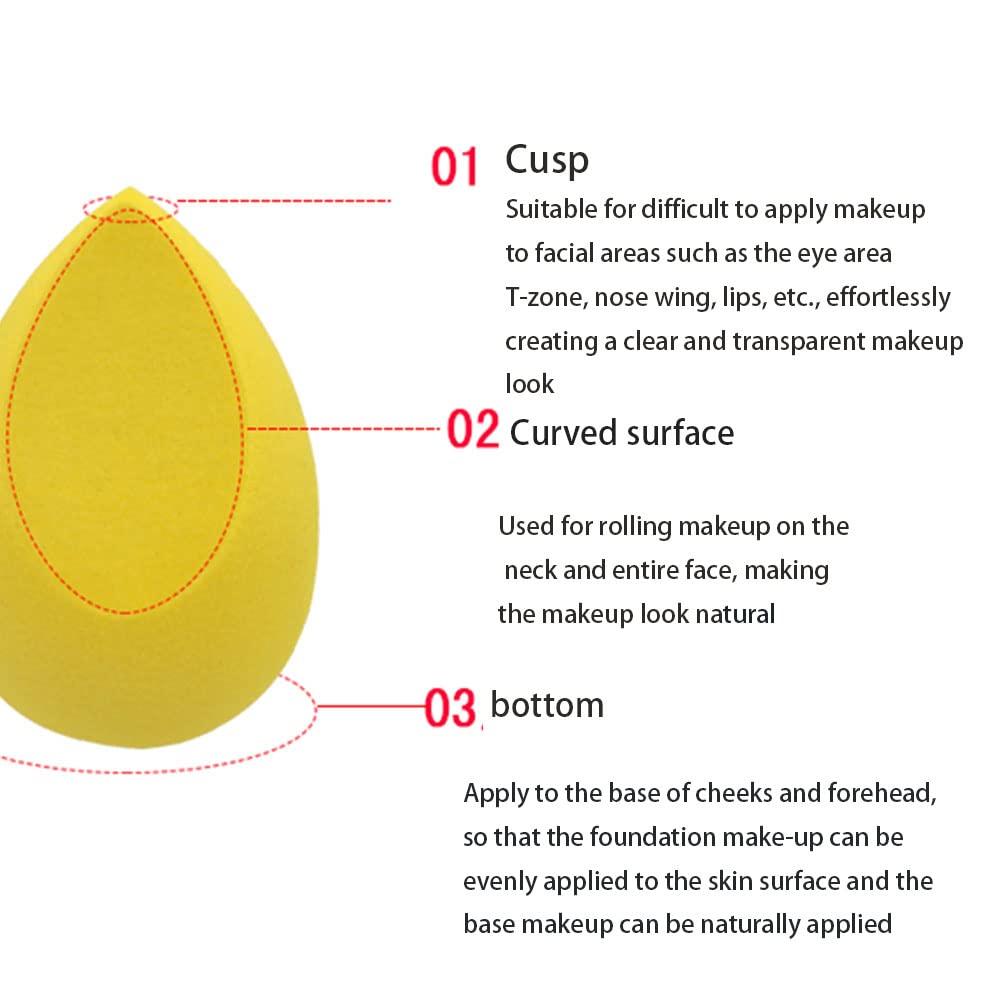 Generic 7Pcs Makeup Blender Sponges Makeup Sponge Set Blender Sponges Beauty Makeup Sponges Sponge Egg for Makeup Tools Soft Sponge Eggs
