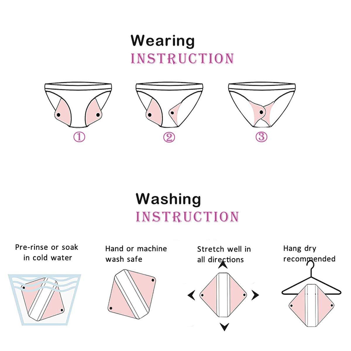 ZCOINS ZCOINS 10PCS Reusable Sanitary Towels Women Hygiene Sanitary Pads for Day and Medium Flow, Washable Bamboo Cloth (26 x 18cm)