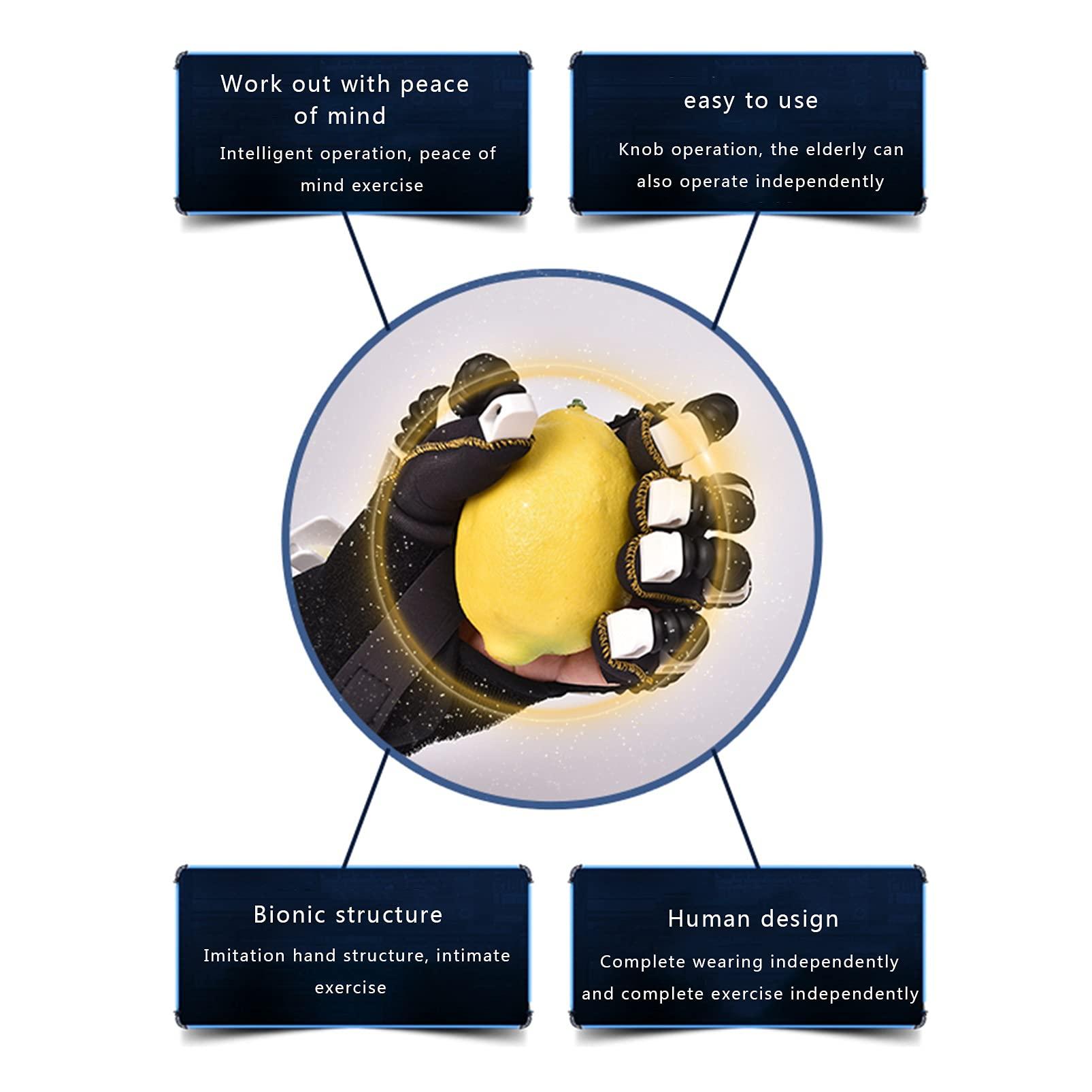 ZZBB ZZBB Rehabilitation Robot Gloves Finger Strengthener Passive Exercise Equipment for Stroke Hemiplegia Finger Wrist Exercise Equipment,Left,M