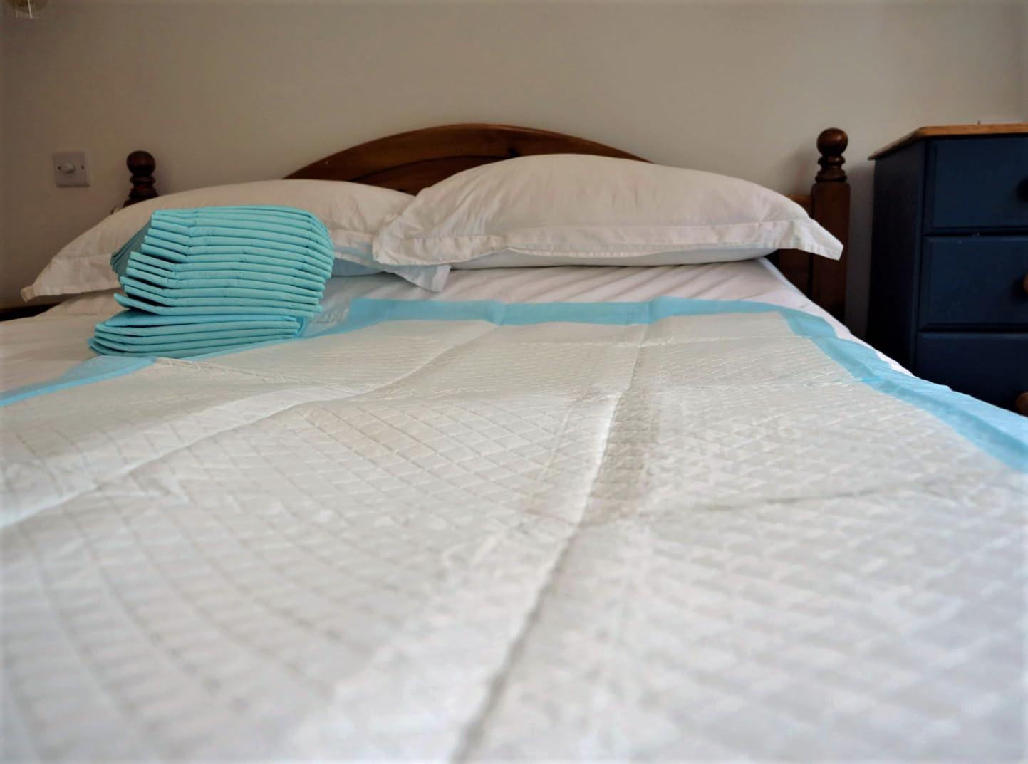 Speedwellstar 150 x 80 cm Extra Large 2300 ml Disposable Incontinence Bed Pads Pack of 20 Super Absorbent Protector Full Size Bed Wee 2300 ml