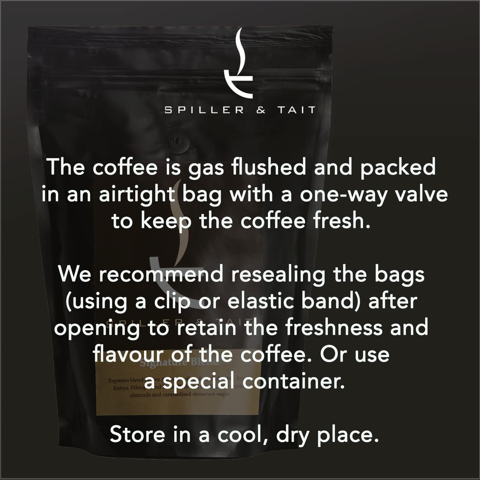 Spiller & Tait Spiller & Tait Signature Blend - Ground Coffee 500g Bag – Multi Award Winning - Roasted in Small Batches in the UK – Suitable for Filter/Aeropress/Cafetiere