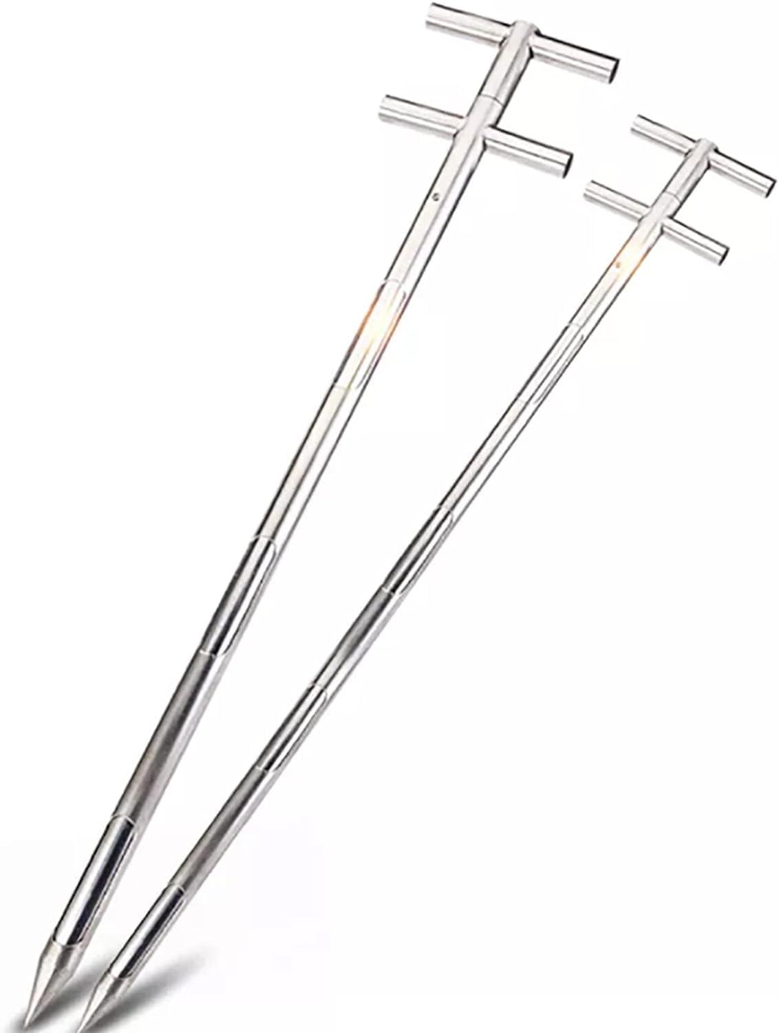 YYNLIN Grains Powder Sampler, Stainless Steel Sampling Powder, Rotation Handle Pointed Design, Sampling Probe 32mm (1m*3slots), for Taking The Grain Size of Rice and Corn.
