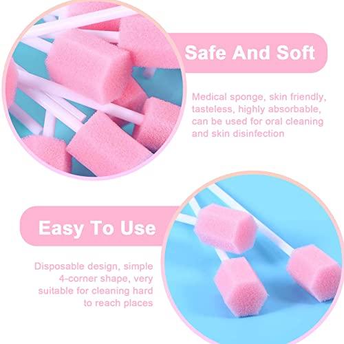 AWAVM AWAVM Oral Swabs Pack of 50 Sponge Swabs Mouth Cleaning Sponge Swab Dental Stick for Teeth Cleaning, Foam Swab Sticks for Oral Care, Medical Tools Sponge for Oral Hygiene Procedures
