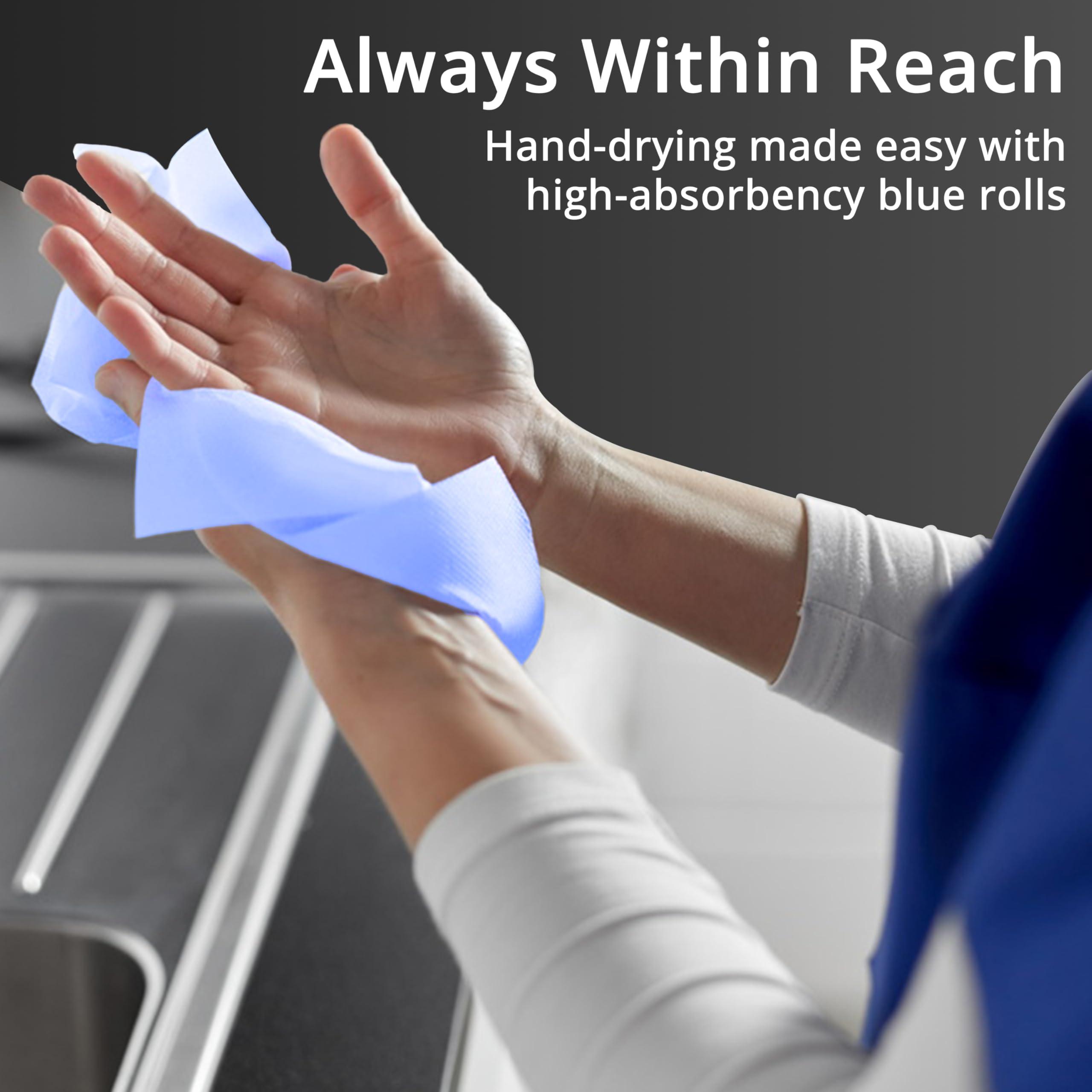 H-LINE Blue Rolls Centrefeed 2 Ply Embossed Blue Roll Blue Rolls Paper Towel Tissue (Blue, Pack of 24)