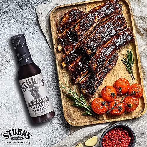 Stubbs Stubbs Hickory Liquid Smoke - Gluten-Free, Non-GMO Flavour Seasoning - Suitable for Vegans and Vegetarians, 148ml (Pack of 3)