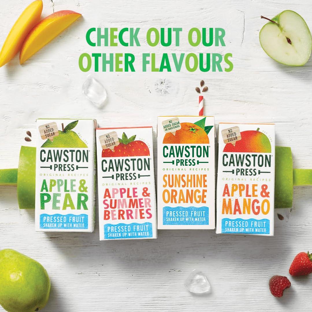 Cawston Press Cawston Press Fruit Water Kids Drink | Pressed Apple & Pear Flavoured Water | 200ml x 18 Pack Pear & Apple Juice Cartons | School Approved No Added Sugar Vegan | Ideal for Kids Lunchbox