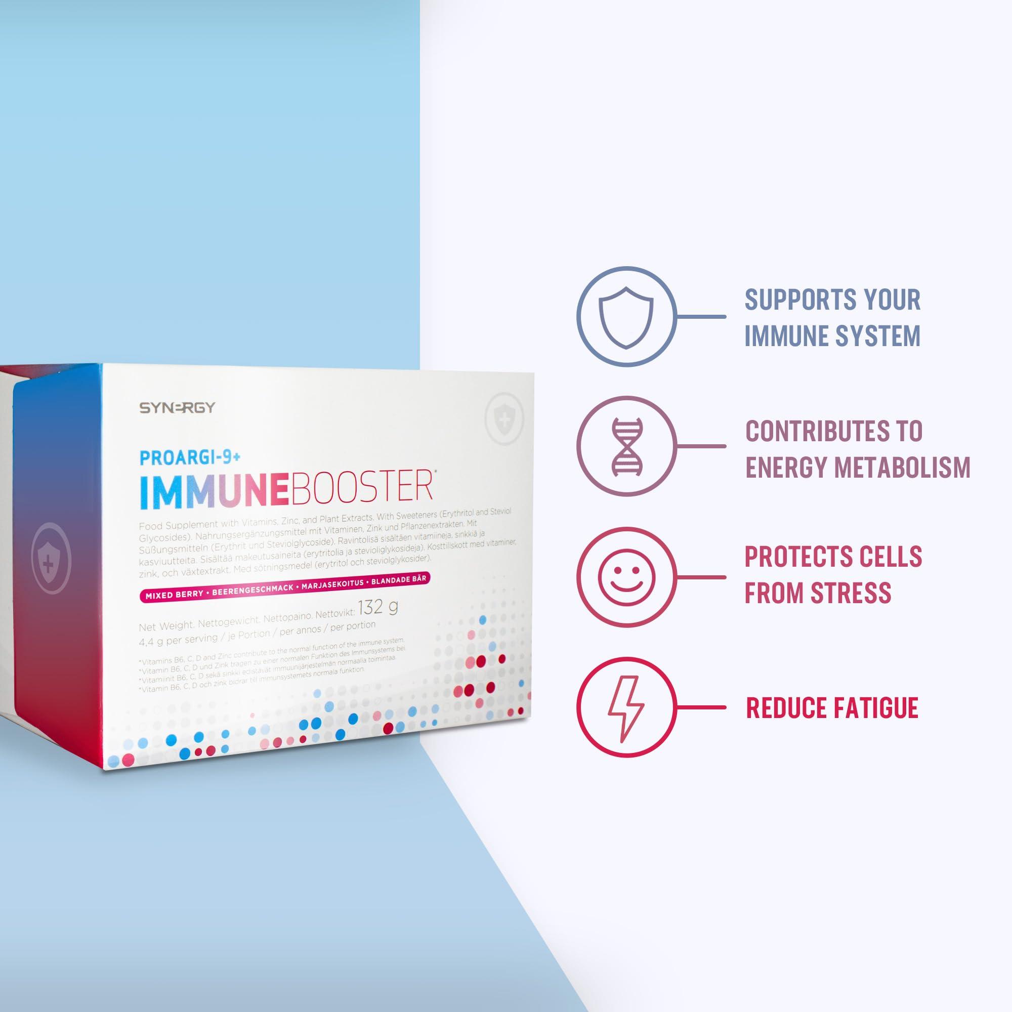 Synergy Worldwide Synergy Worldwide ProArgi-9+ Immune Booster 30 Servings | Vitamin C, D3, B6 Supplement | Immune Support & Antioxidant | Promotes Wellness | Gluten-Free | Berry Flavor | 132g