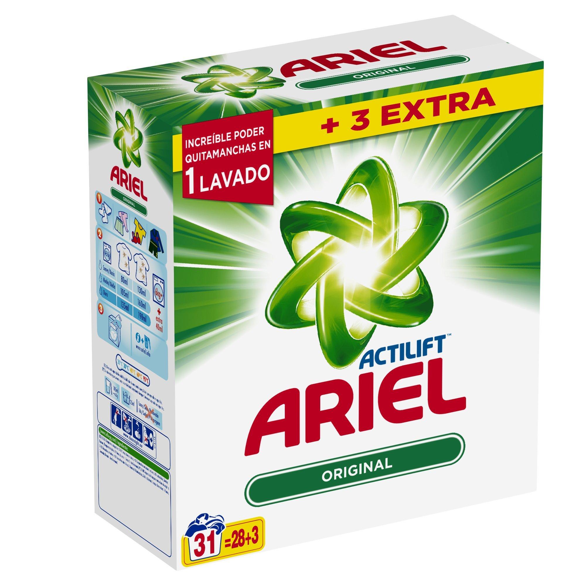 Ariel Ariel Actilift Detergent For Washing Machine, 28 + 3 Saucepans, 2.015 kg