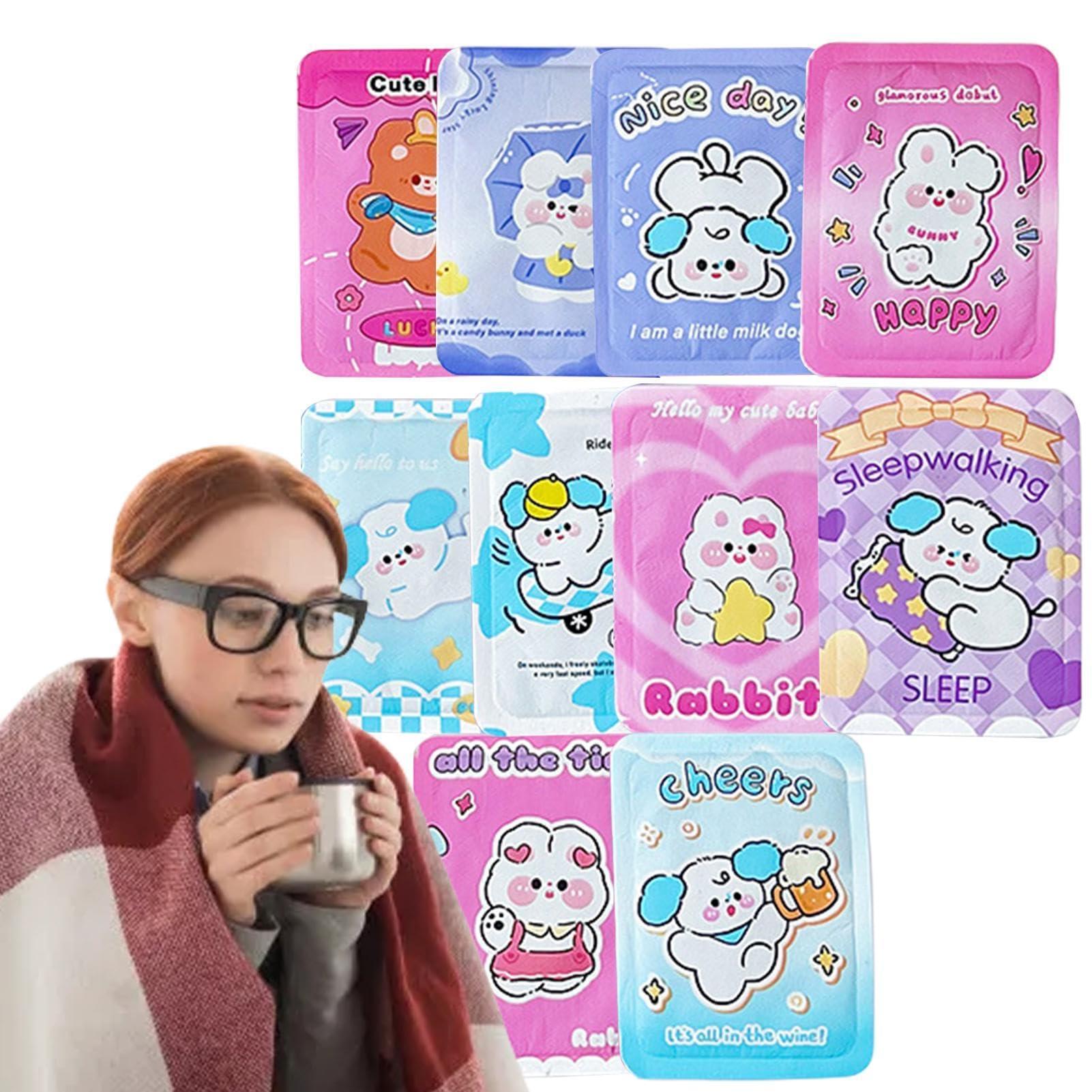 FreshCart Basics Adhesive Heating Pad | Heat Patches - Body Warmer Stickers, Lasts 10 Long Hours, Heat Patches for Back, Abdomen, Hands, Animal Pattern Design