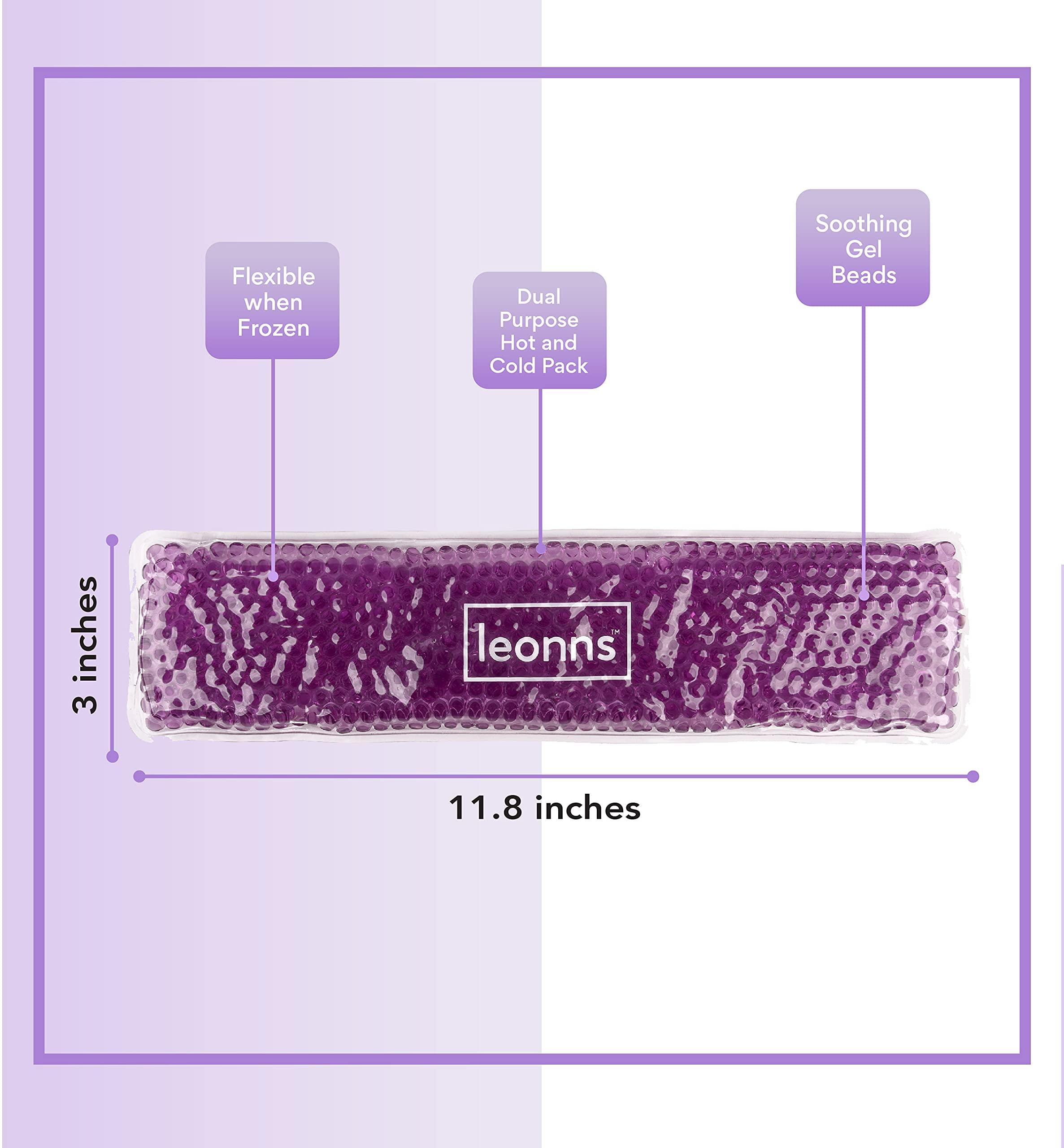 LEONNS Reusable Perineal Ice Packs for Postpartum - 3 Postpartum Ice Packs with Soft Satin Sleeves- Post Partum Relief Ice Pads with 2 in 1 Hot or Cold Pack Functionality