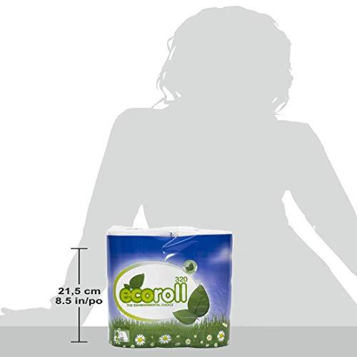 WDS Group Environmental Friendly Biodegradable Eco-Roll Toilet Roll Paper Tissue - 100% Recycled 2 Ply (36 Pack)