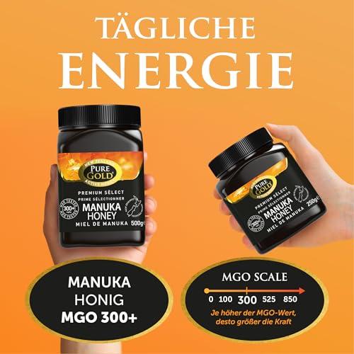 PURE GOLD Manuka Honey 300+ MGO Certified Pure Gold Premium Manuka Honey 250g