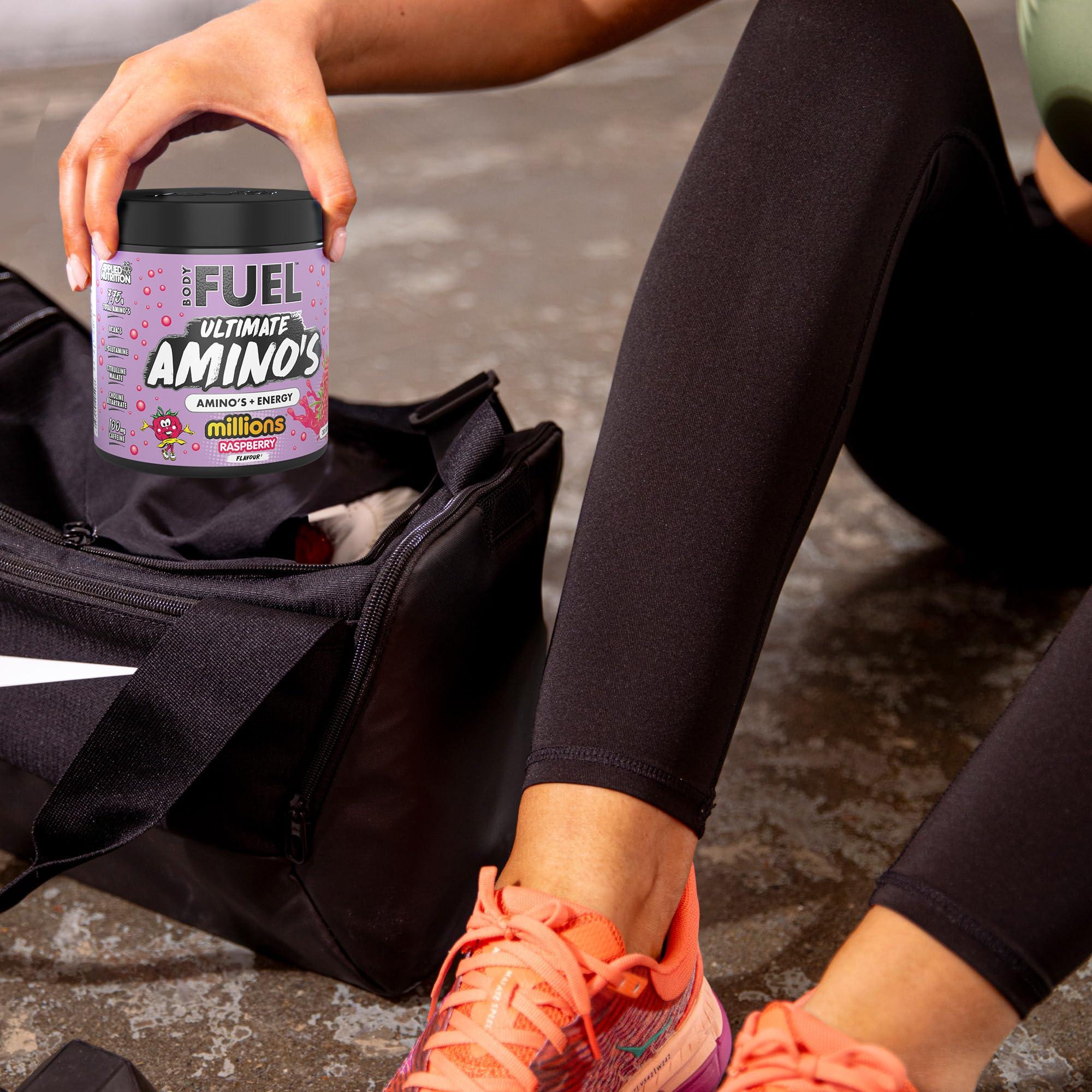 Applied Nutrition Applied Nutrition BodyFuel Amino's - Amino Acids Supplement, EAA Essential Amino Acids Powder, Muscle Fuel & Recovery (270g - 30 Servings) (Millions Raspberry)