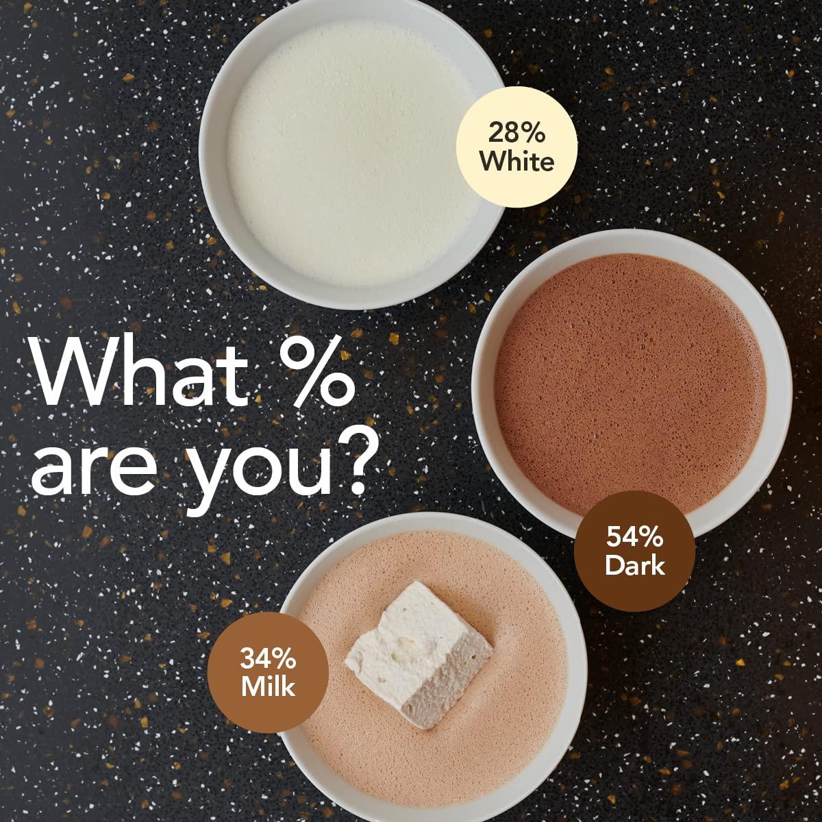 KNOOPS Knoops Luxury Hot Chocolate Flakes, 28% White Chocolate, Luxury Hot Cocoa, Luxurious Milky Treat with All Natural Ingredients | 250g (approx 7 servings)