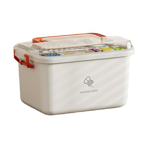 Wisylizv Wisylizv Medicine Storage Box - Large Capacity Multi Layer Medicine Box | Transparent Double-Layer Cases for Medicine | Portable Large Medicine Box