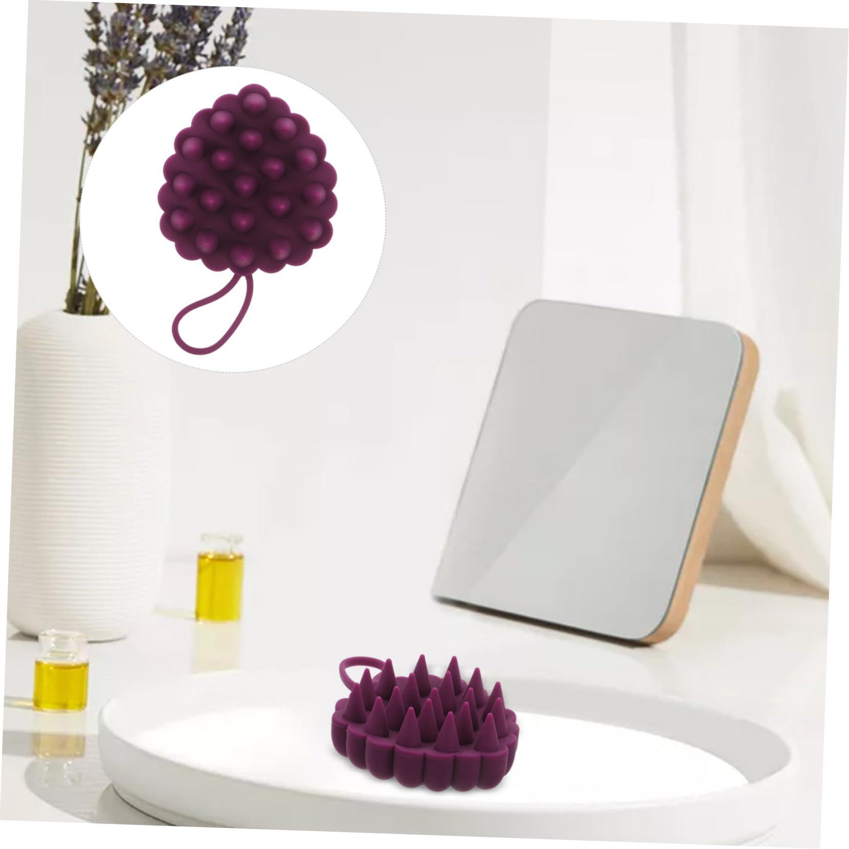 FRCOLOR FRCOLOR 5pcs Shampoo Artifact Massager Cleaning Brush Scalp Massage Brush Shower Hair Brush Scalp Brush Scalp Shampoo Brush Scalp Scrubber Hair Care Silica Gel Shower Head Purple Variety