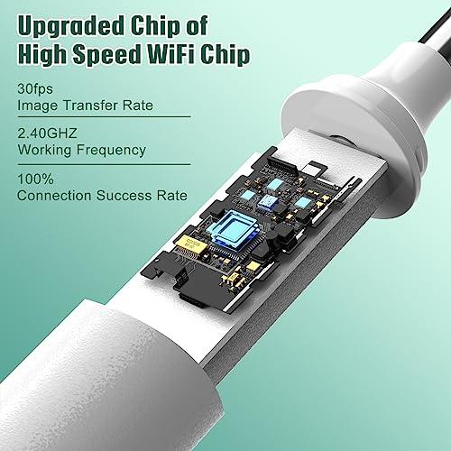 LMECHN LMECHN Ear Wax Removal Kit, Earwax Remover Tool with Camera, Ear Wax Removal with 1080P, Otoscope with LED Light, Ear Camera Otoscope for iPhone, iPad, Android Phones-White