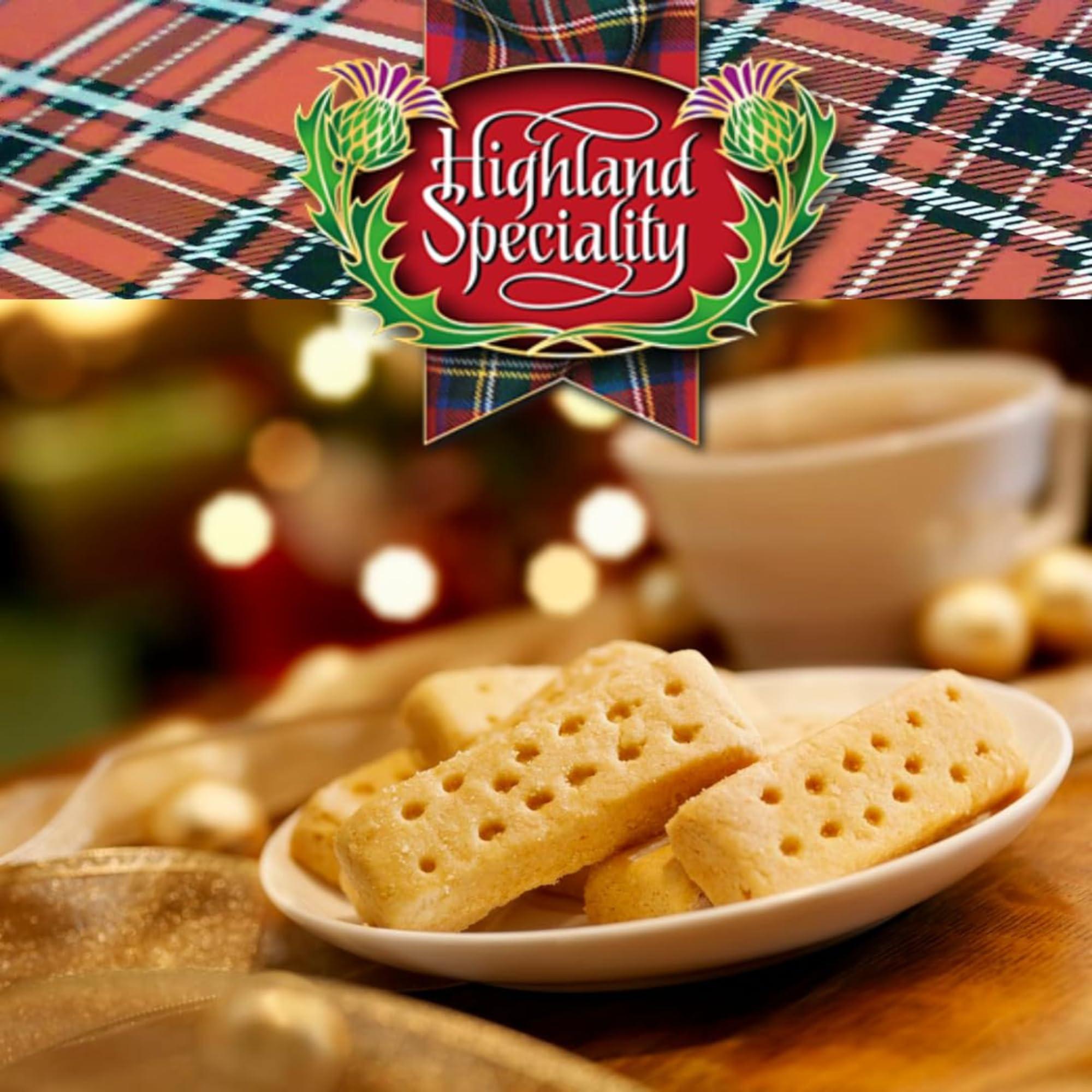 Funtasy Gifts Highland Speciality Signature Shortbread Selection 500g - Luxury Scottish Shortbread - Traditional Christmas Biscuit Gift - Product of Scotland