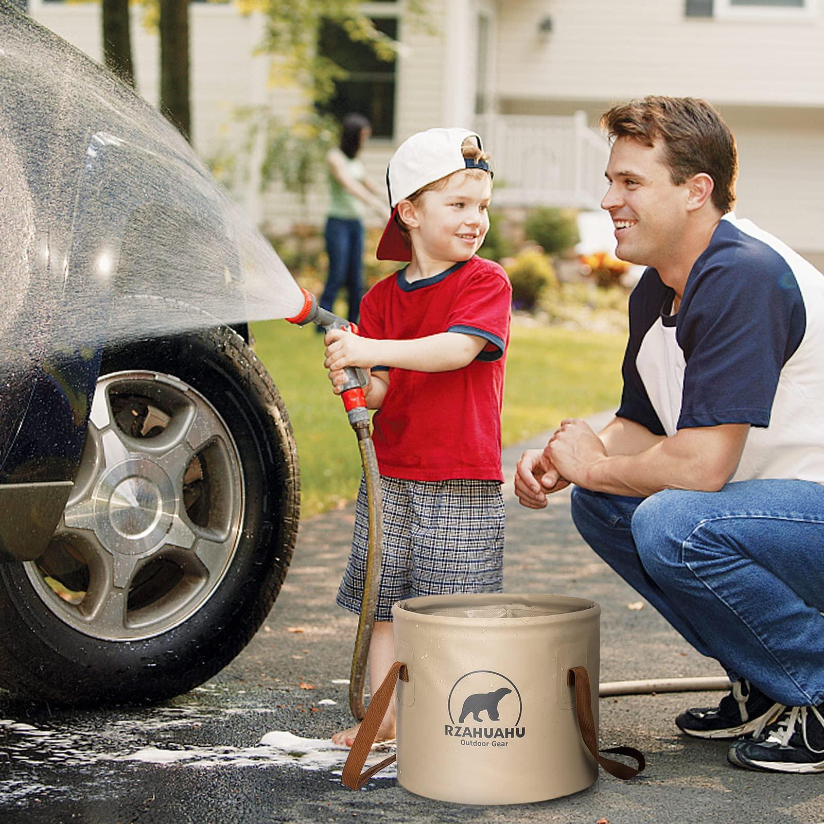 HUIOP HUIOP collapsible bucket, 18L/25L Collapsible Bucket Outdoor Folding PVC Water Bucket Basin Water Container for Camping Hiking Fishing Gardening Car Washing,folding water bucket