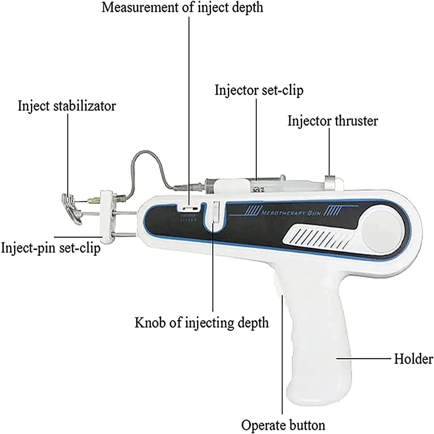 GEJLELDS GEJLELDS Mesogun Mesotherapy Gun, Mesotherapy Beauty Machine Beauty Device Facial Water Hydro Vacuum Gun For Skin Care Wrinkle Removal