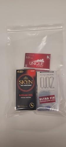 Kondomotheke Kondomotheke Latex Free Condoms Selection #3B: 3 x Non-Latex Condoms Test Set, Condoms Without Latex, 3 Boxes - Hypoallergenic