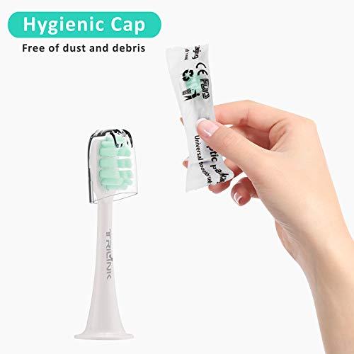 TRILINK Replacement Toothbrush Heads Compatible with Xiaomi Mijia / Mi Home T300 T500 T700 Series Sonic Electric Brush Handles(6-Pack)