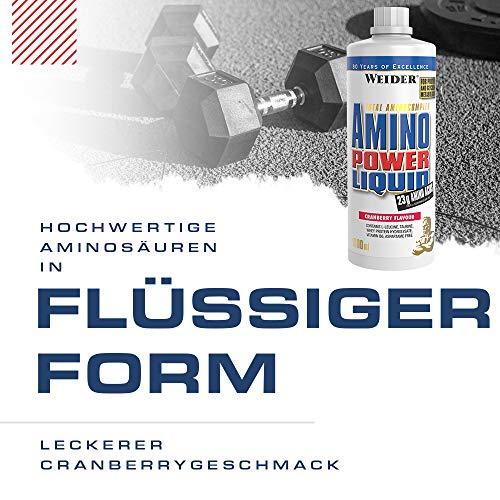 Weider Weider Amino Power Liquid 1L Cranberry, Essential Amino Acids, L-leucine, Free Taurine, Vitamin B7