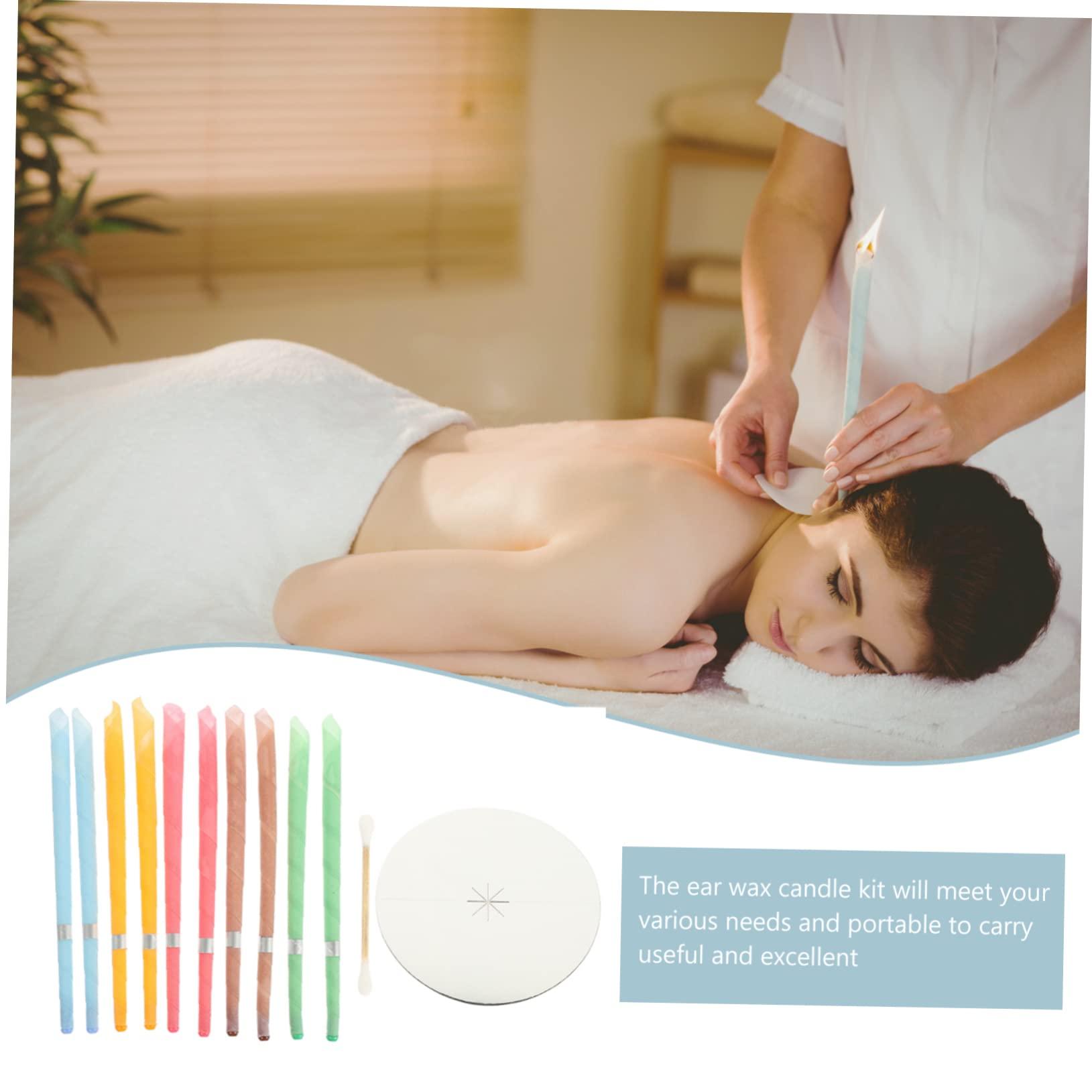 Healeved Healeved 2sets Ear Wax Removal Candle Set Protective Disc Natural Beeswax Candles for Safe Ear Cleaning Remover Tool Kit for Home Use and Care