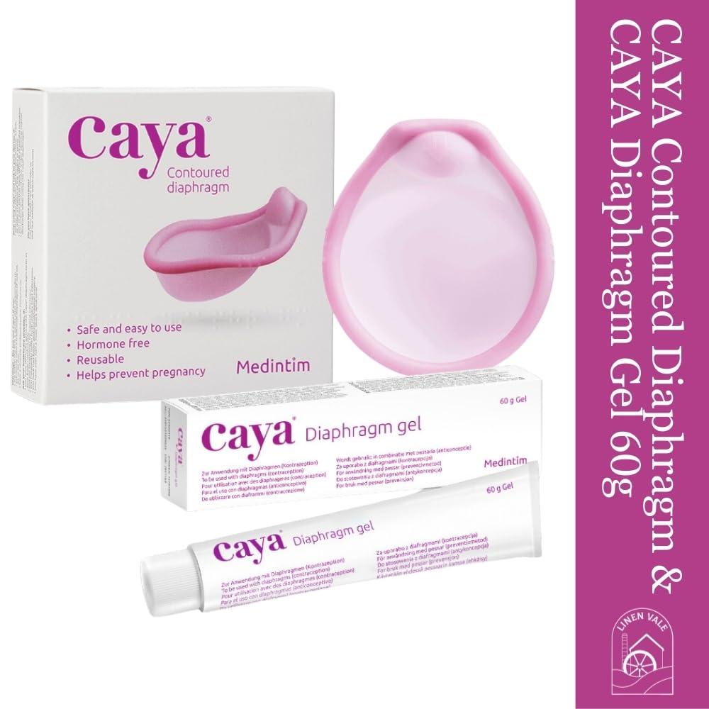 Linenvale CAYA Contoured Diaphragm & 60g Tube of CAYA Diaphragm Gel