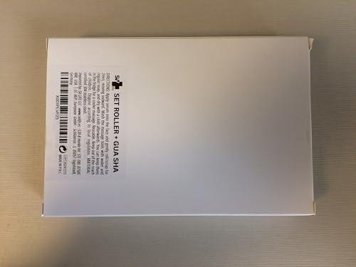 SV life Facial Roller + Gua Sha Stone Set 304 Stainless Steel | Metal Tools Kit for Body Massage, Face, Eyes, Chin, Back, Cellulite Legs | GuaSha Cold Effect Roller