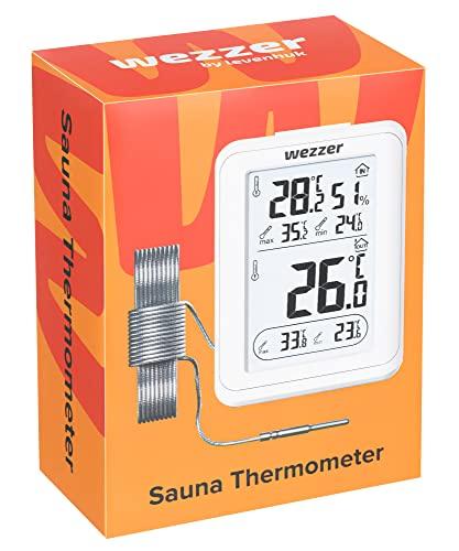 Levenhuk Levenhuk Wezzer SN10 Compact Portable Sauna Measuring Set of Digital Thermometer and Hygrometer with Wired Thermoprobe