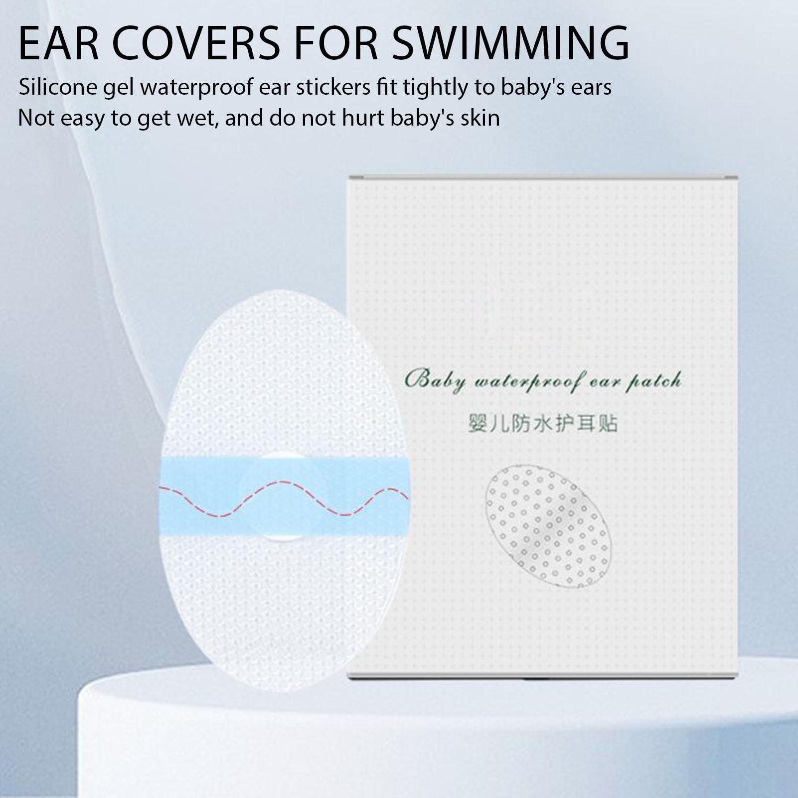 FreshCart Basics Waterproof Ear Stickers for Babies - Babies Ear Tape, Ear Stickers Silicone Gel Material Waterproof for Bath Kids Swimming Surfing Showering Snorkeling Water Sport