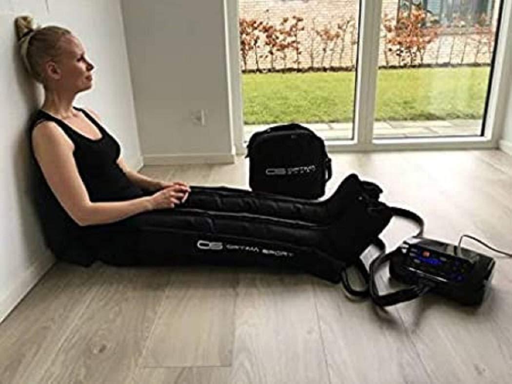 OptimaSport OptimaSport Recovery Boots with 8 champers| Premium Massage Device with Leg Cuffs | 8 deactivatable air Chambers | 4 Massage programmes | Easy to Set Pressure and time | Length 100 cm