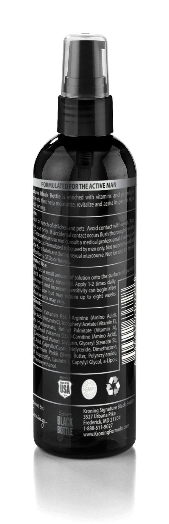 Kroning Signature Black Bottle Penile Moisturizer Cream - Urologist and Dermatologist Approved - Helps Relieve Chafing, Reduces Dry, Irritated Penile Skin with Premium Vitamins and Amino Acids - Signature Black Bottle