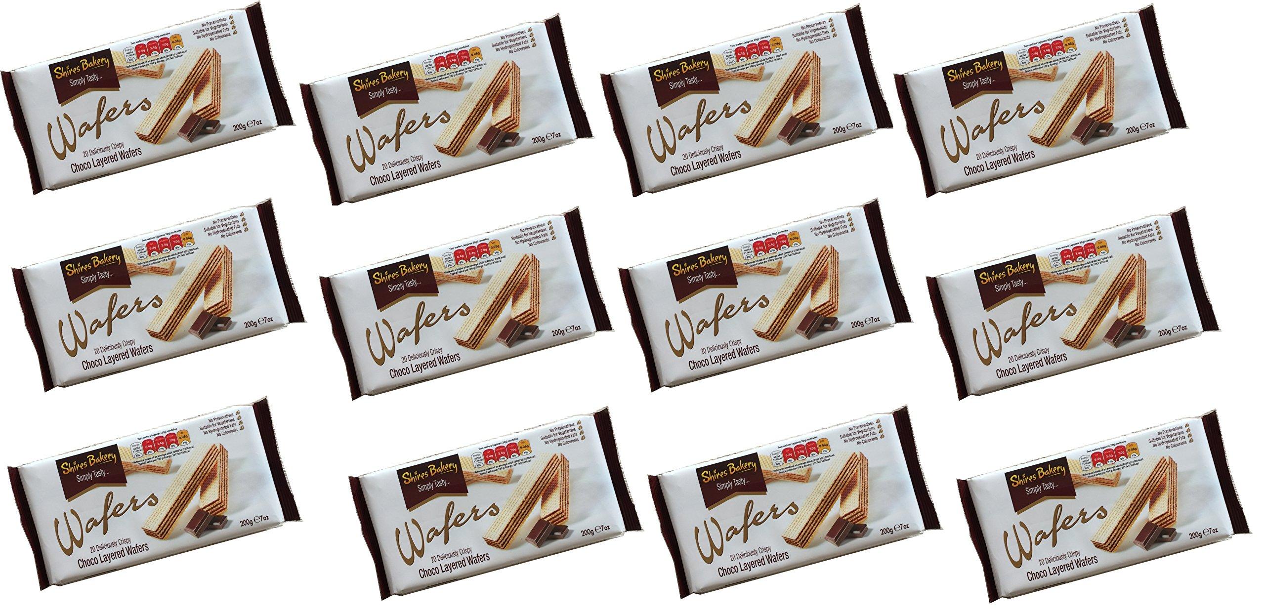 Shires Bakery Shires Bakery 20 Chocolate Layered Wafers, 200g - Pack of 12