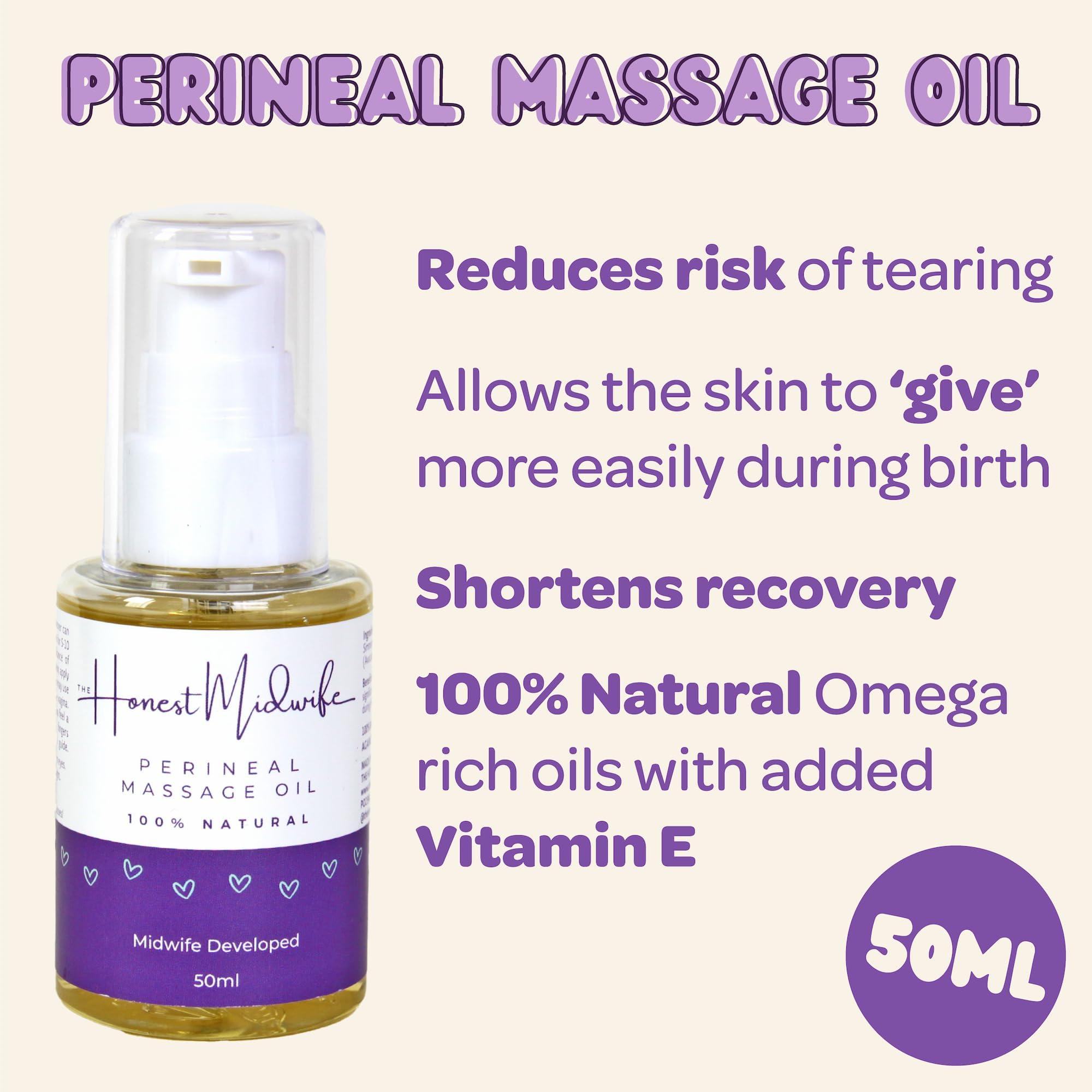 The Honest Midwife The Honest Midwife Perineal Massage Oil 50ml Reduce Tears & Trauma in Pregnancy 100% Natural Vegan Cruelty-Free Plant-Based Oils: Grape Seed, Jojoba & Avocado Oil + Vitamin E